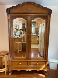 Large Antique Inlaid Armoire From The Philippines