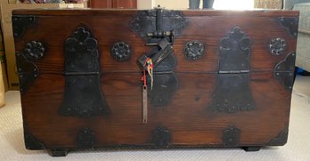 Antique Korean Chest  With Glass Top (LRM)