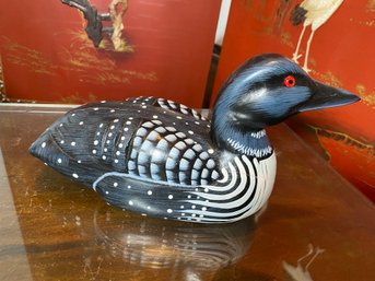 Carved And Painted Loon