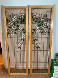 Gorgeous Pair Of Large Stained Glass Windows