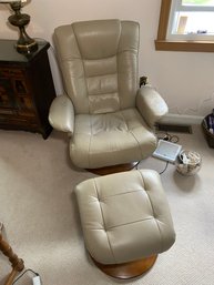 Reclining Leather Chair And Ottoman (OFC)