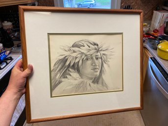 Cissy Gray Signed Pencil Drawing