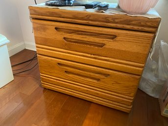Two-Drawer Oak Chest