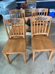 Set Of Four Wood Chairs