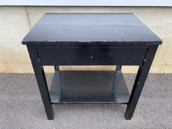 Black Painted One Drawer Stand