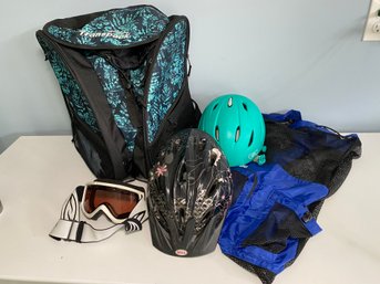 Helmets And Sporting Lot