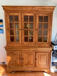 Beautiful Cherry Server With China Cabinet Top