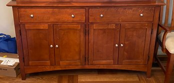 Stunning Server With China Hutch Top By Kincaid In Satin Cherry Finish