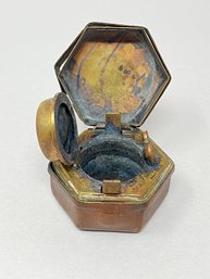 Leather Cased Portable Inkwell