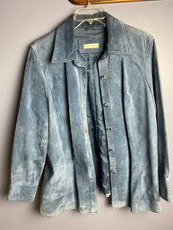 Blue Suede Woman's Jacket 1X