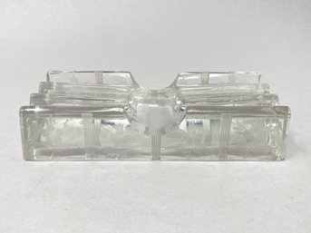 Etched Glass Pen Stand