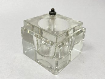 Glass Inkwell With Sliding Top