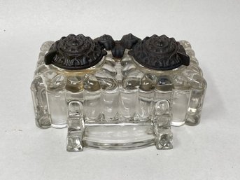 Tatum Company Double Inkwell