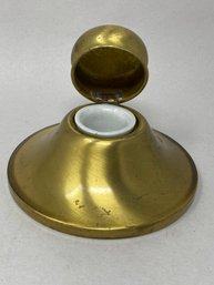 Shiny Brass Inkwell