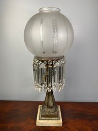 Stunning Antique Astral Lamp - 2 Feet Tall