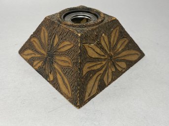 Antique Pyrography Inkstand