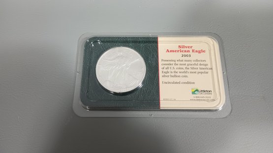 Silver American Eagle Coin UNC 2003
