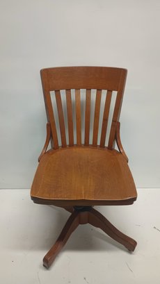 Vintage Oak Swivel Chair By Clark & Gibby