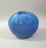 Art Glass Contrast Blue Vase