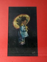 Painting Of A Chinese Girl Initialled T.E.T