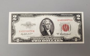 US Two Dollar Bill   Red Seal 1953 Series