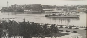 Photo Of U.S S. Herbert Arriving Havana Cuba July 1939