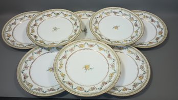 Antique T&V Limoges French Porcelain 8 Plates
