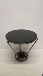 Modern Steel And Glass Topped MId Century Style Table