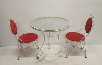 Arthur Umanoff For Syd Leach Iron Table And Chairs