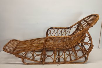 Bamboo  Chaise Lounge Chair 1970s