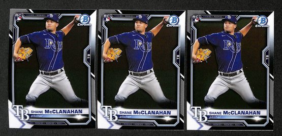 2021 Bowman Chrome:  Shane McClanahan {3-Card Lot}