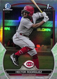 2023 Bowman Chrome:  Hector Rodriguez {1st}...The Bowman 'Lunar Glow' Border