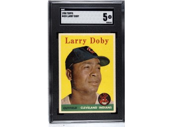 1958 Topps - Stunning Vintage ('5'- Excellent) SGC Slab:  Larry Doby (hall Of Fame)