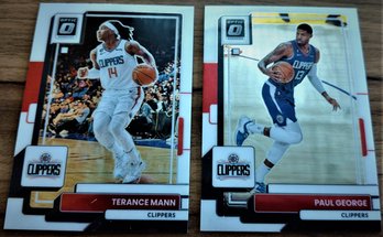 2022-23 Panini-Donruss Optic: Terrance Mann & Paul George {2-Card Lot}