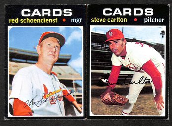 1971 Topps:  Steve Carlton & Red Schoendienst