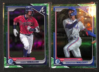 2024 Bowman:  Sabin Ceballos & Sebastian Walcott  {Lunar Green Edition}