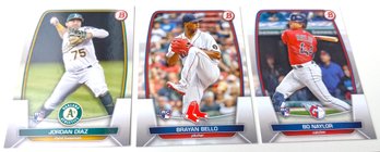 2023 Bowman Chrome:  Jordan Diaz, Brayan Bello & Bo Naylor {3-Card Rookie Lot}