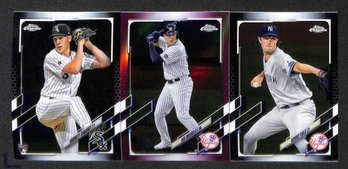 2021 Topps Chrome:  Garrett Crochet, Gio Urshela & Gerrit Cole