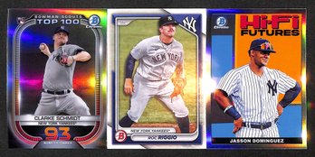 2021 -2022 -2024 Bowman:  Clarke Schmidt, Roc Riggio & Jasson Dominguez