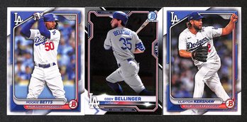 2021 & 2024 Bowman:  Mookie Betts, Cody Bellinger & Clayton Kershaw