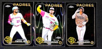 2024 Topps Chrome:  Fernando Tatis, Jr, Joe Musgrave {Raywave} & Manny Machado