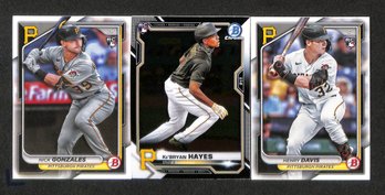 2024 Bowman:  Nick Gonzales {RC}, Ke'Bryan Hayes {RC} & Henry Davis {RC}...3 Card Lot