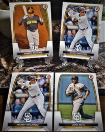 2023 Bowman Chrome:  Xander Bogaerts, Manny Machado & Juan Soto {4-Card Lot}