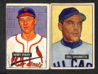 1951 Bowman:  Gerry Staley & Phillip Cavarretta