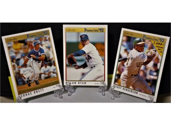 1992 O-Pee-Chee (Premier):  George Brett, Nolan Ryan & Rickey Henderson