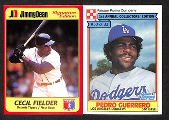 1984 & 1991 MLBPA:  Cecil Fielder & Pedro Guerrero {2-Card Lot}