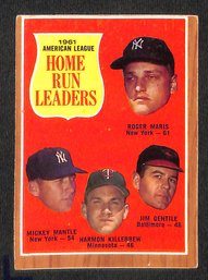 1962 Topps:  Home Run Leaders