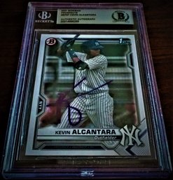 2021 Bowman Chrome:  Kevin Alcantara  {BGS Certified Authentic Autograph}