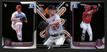 2022 Bowman & 2022 Topps Finest:  Reid Detmers, Matt Manning & Adrian Placencia {1st}