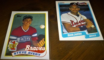 1989 Topps & 1990 Fleer:  Steve Avery (Draft Pick) & David Justice (Rookie Card)